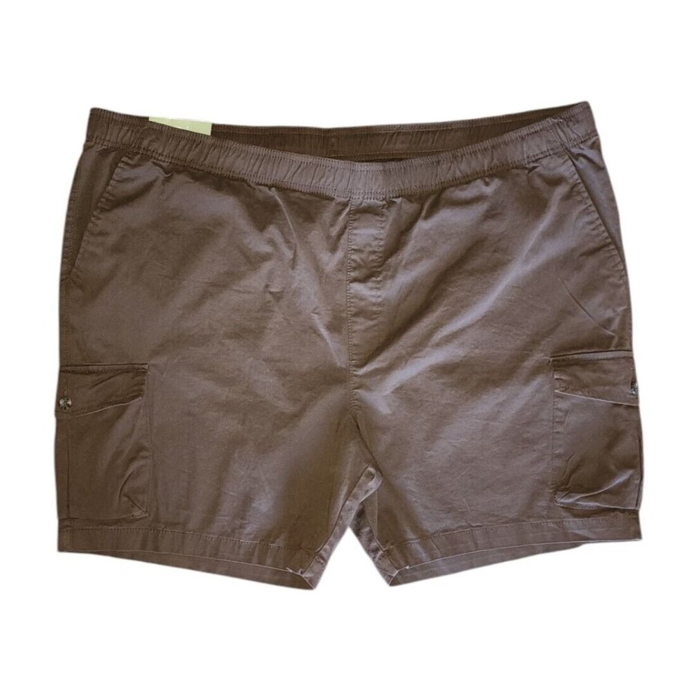 New Goodfellow & Co Shorts Mens Size XXL‎ Solid All Brown Pull On Cargo Pockets